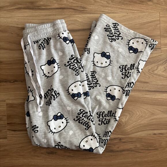 Hello Kitty by Sanrio Printed Gray Sweatpants - Picture 1 of 5